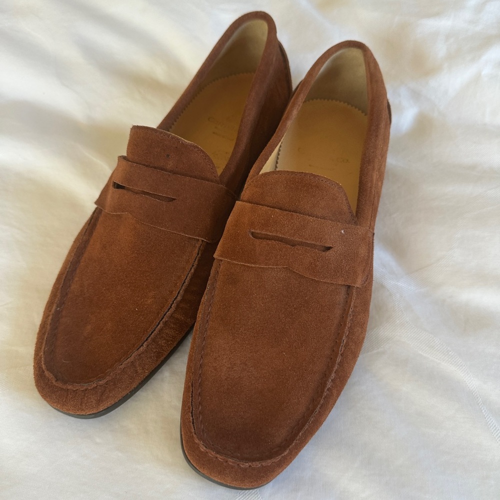 Hovercraft Classic Brown Men's Suede Loafers 10
